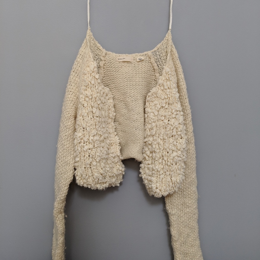 Sleeping on Snow Winter White Wool Cardigan